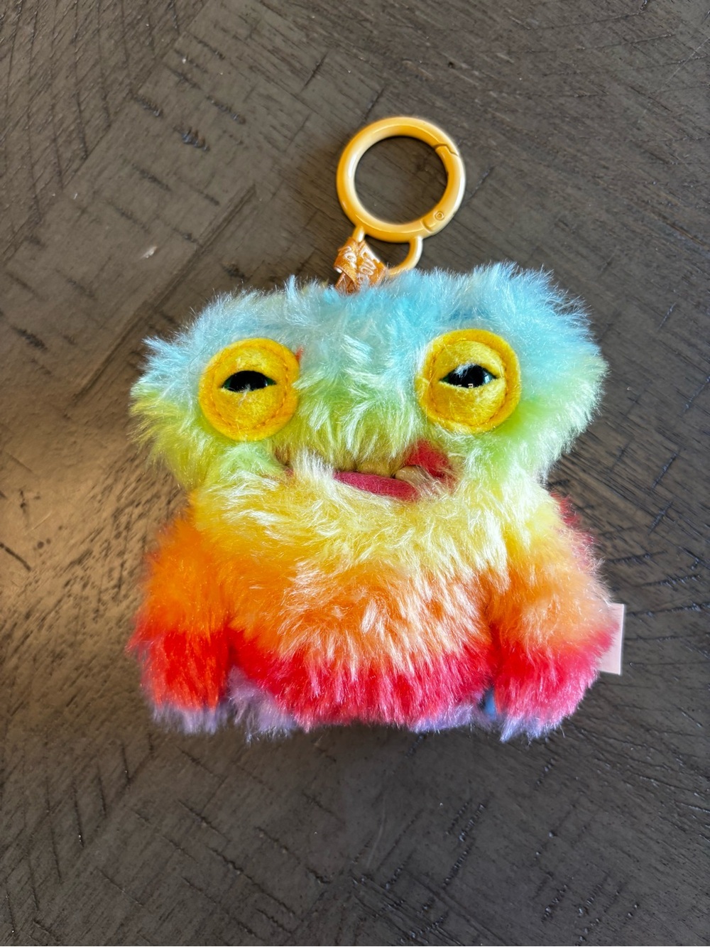 Fuggler Rainbow Fuzzy Monster Keychain for Kids